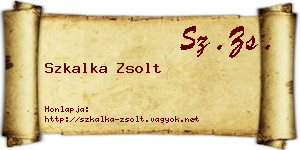 Szkalka Zsolt névjegykártya
